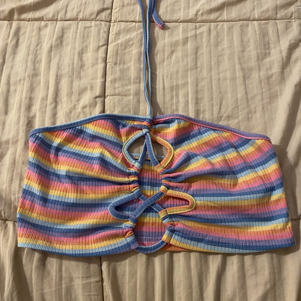Rainbow crop top